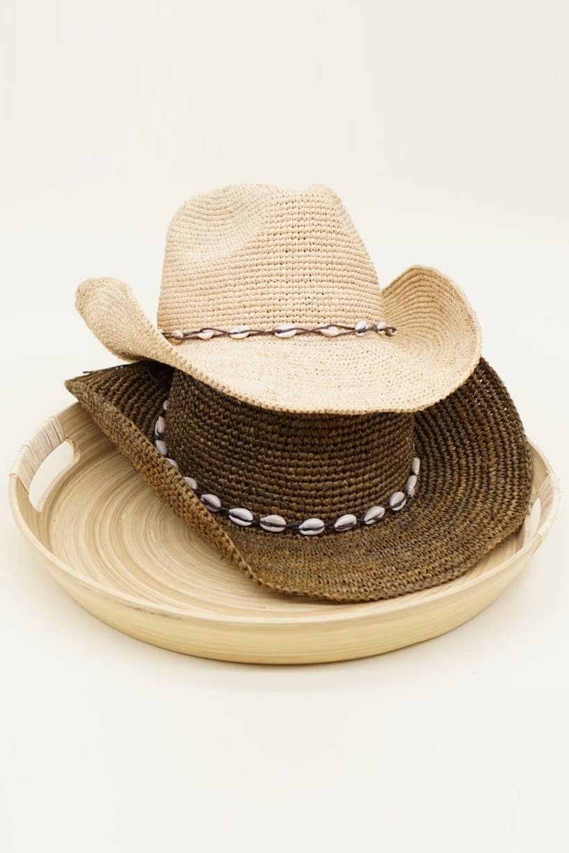 Olive & Pique - Wholesale Straw Hat - Women's - KALANI Raffia Western Rancher with Wire Brim for Shaping, Na7