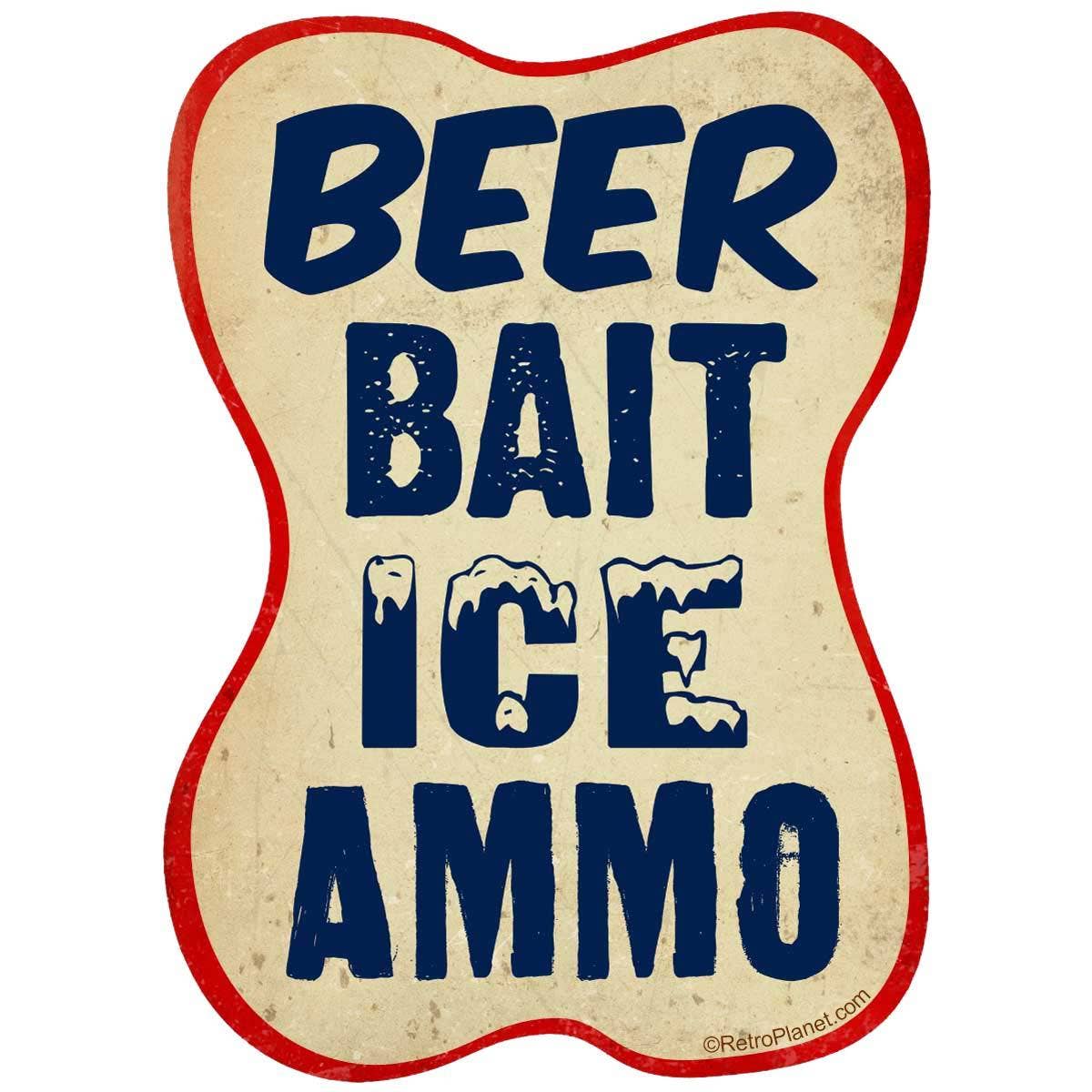 RetroPlanet - Wholesale Sticker - Beer Bait Ice Ammo Die Cut Vinyl Sticker0