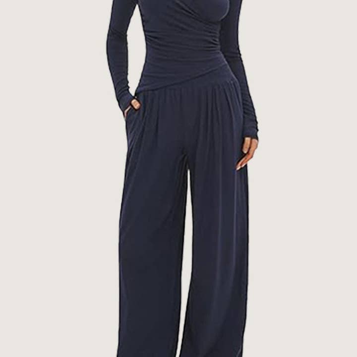 Marayn - Wholesale Top & Pant Set (NOT Loungewear) - Women's - 2025 Autumn Europe America Womens WideLeg Suit10