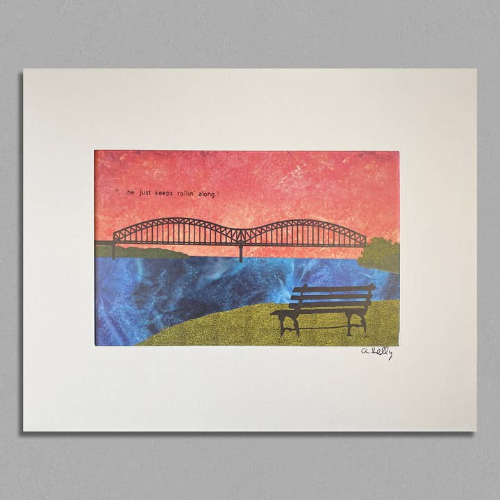 Old Man River matted print 11x14 for wholesale by AnnaMade Designs