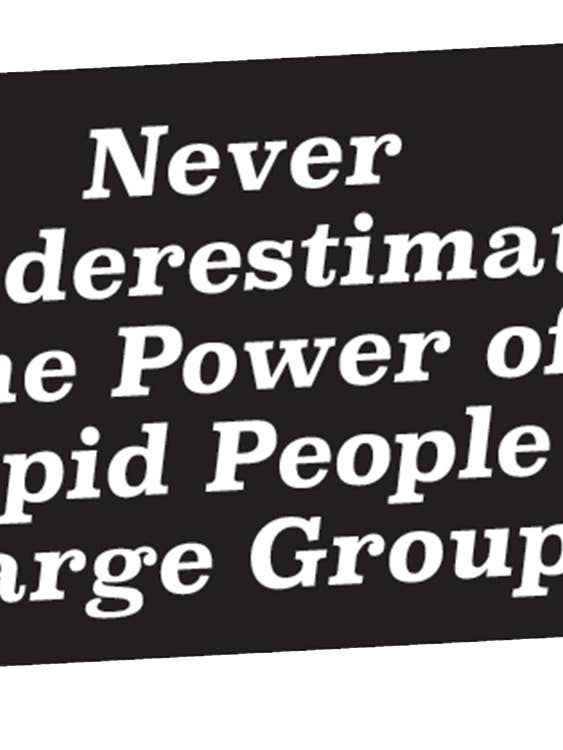 STICKER: Never underestimate the Power of for wholesale by Ephemera