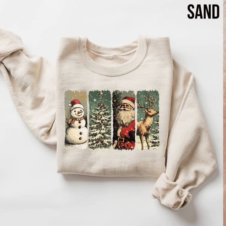 Kersttafereel Crewneck voor wholesale door Gaetz Workshop