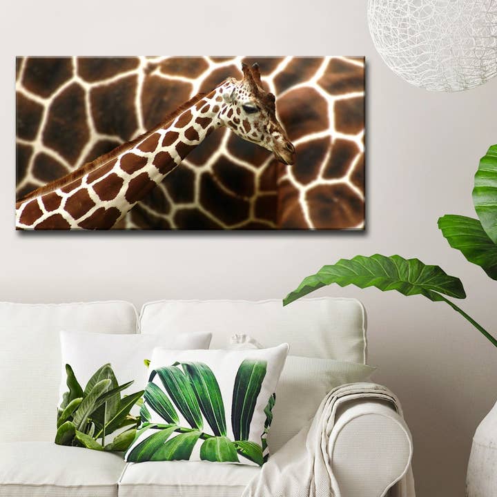 Parede de lona embrulhada de girafa D? ©cor por atacado de Ready2hangart, Inc.