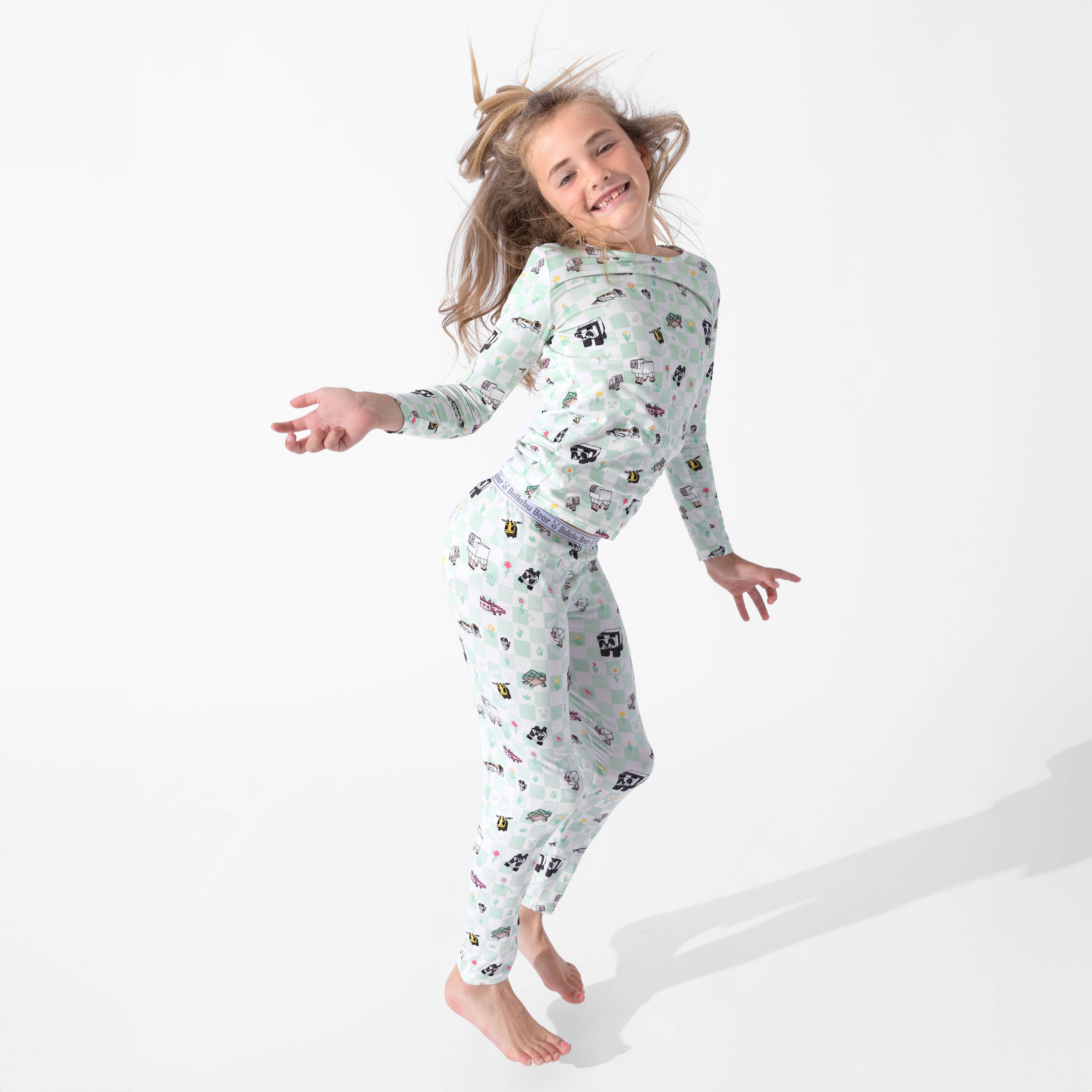 Bellabu Bear - Wholesale Sleepwear Set - Kids - Minecraft Sleep Repeat Bamboo Kids Pajamas1