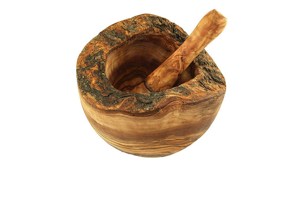 olivenholz-erleben - Wholesale Mortar & Pestle - Rustic mortar approx. 12 cm