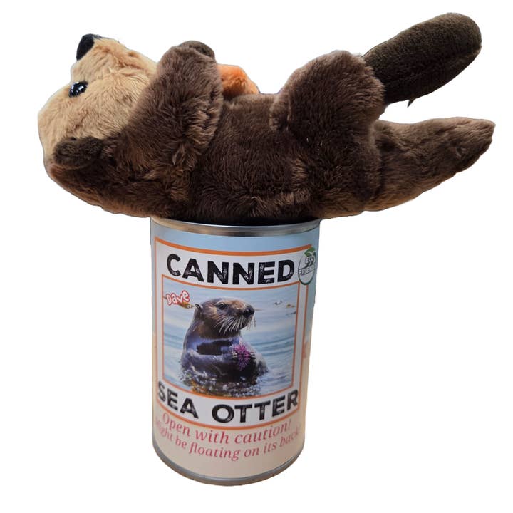 Canned Gifts - Wholesale Stuffed/Plush Toy - Kids & Baby - Dave the Canned Sea Otter - Eco-Friendly and Recycled Gift3