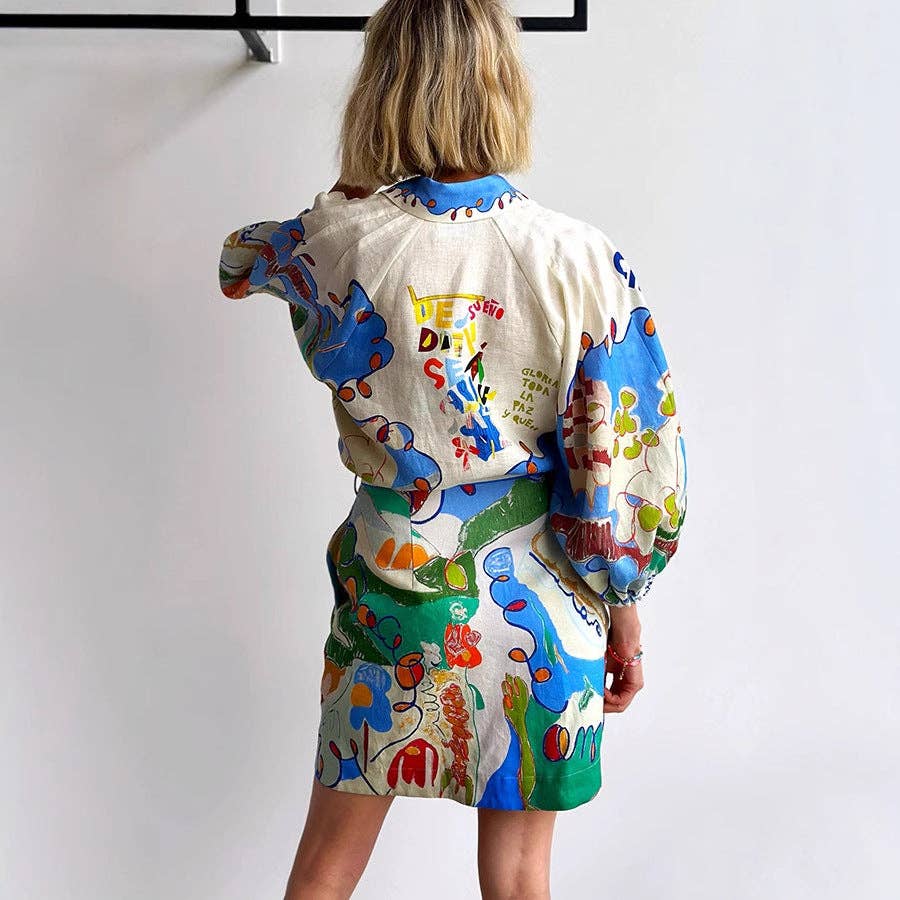 Som vist 2025 Ny hørkjole med tryk – chic og afslappet stil for engroshandel på Faire9