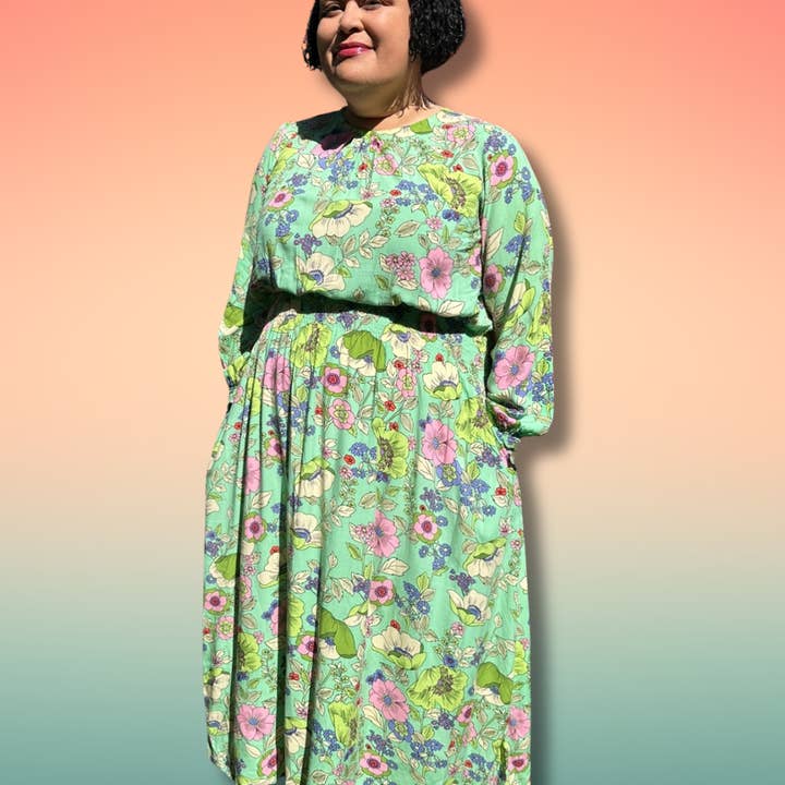 Juno Dress - Green Dream for wholesale by Ebony Bolts