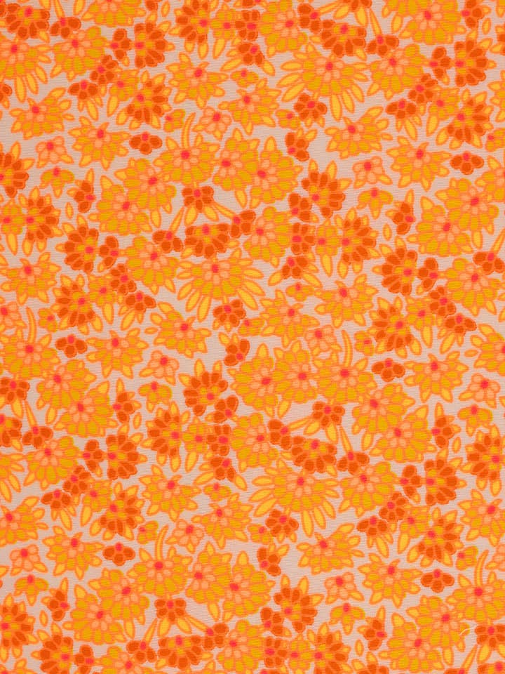 25m Yellow Calendula printed cotton for wholesale by Petit Pan