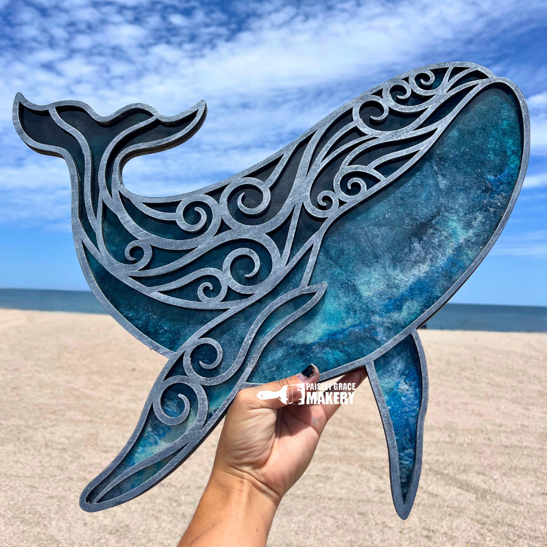 Paisley Grace Makery - Venta al por mayor Kit de manualidades - Taller de Epoxi de Mandala de Ballena Opción P124020