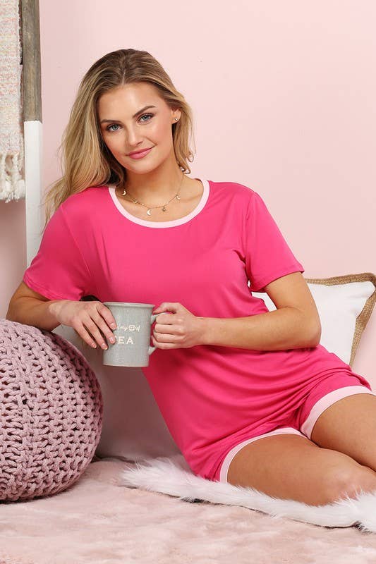 NINEXIS - Wholesale Sleepwear Set - Women's - CWSPJ031_SHORT SLEEVE TOP WITH SHORTS PAJAMA SET9