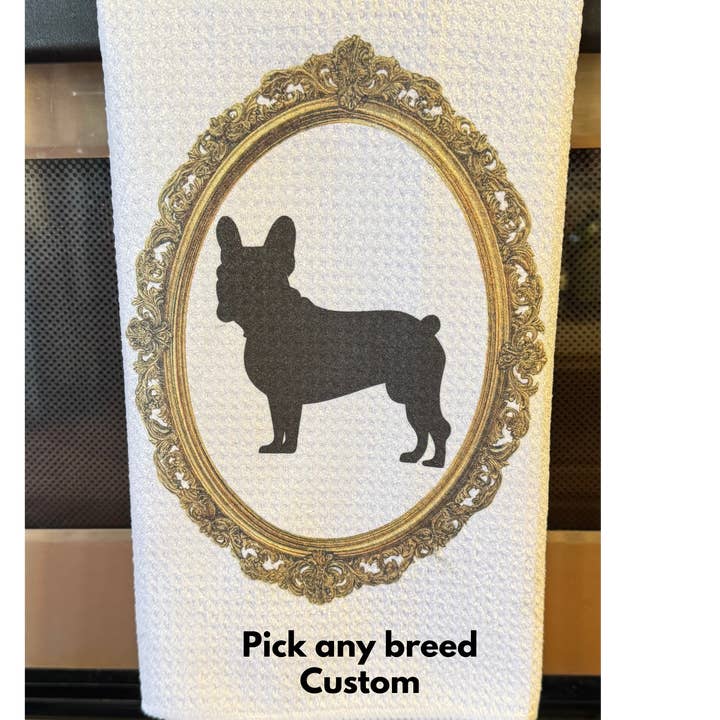 Keukentheedoek met het silhouet van eender welke hond, alleen boodschap voor wholesale door TOPICS IN THE TROPICS