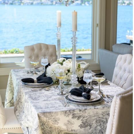 Arte Italica & Crown Linen Designs - Wholesale Tablecloth - Montefalco Toile Tablecloth - New