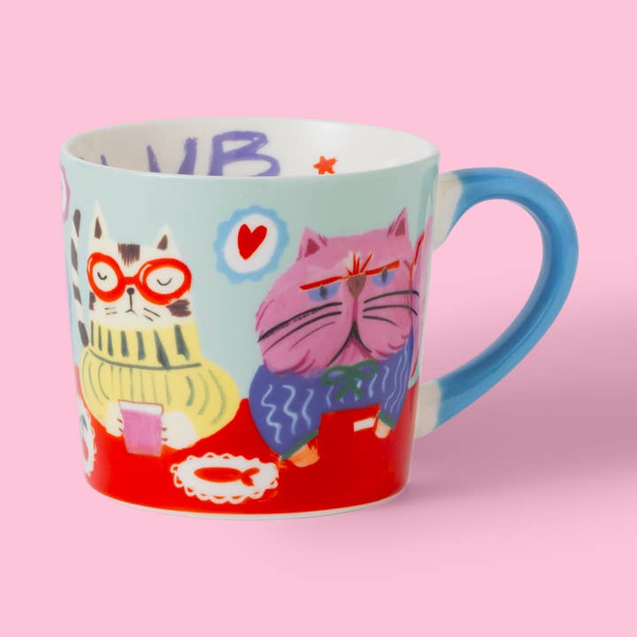 Cool Cat Club Mug for wholesale by Eleanor Bowmer