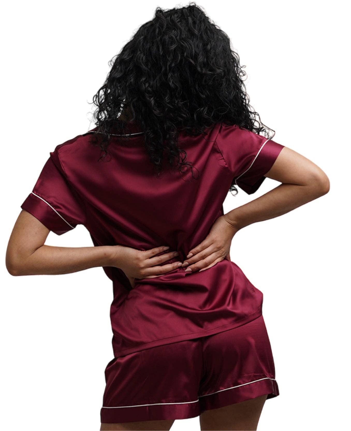 Taniri - Wholesale Sleepwear Set - Women's - ASHLEY SHORT MATTE SATIN PAJAMAS10