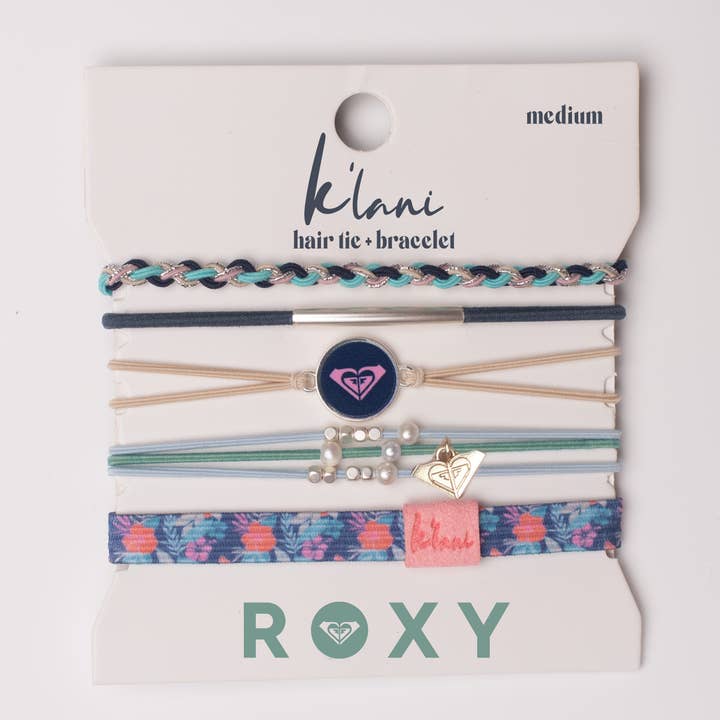 Roxy Ocean Bloom - Hair Tie Bracelet for wholesale by K'lani hair tie bracelets