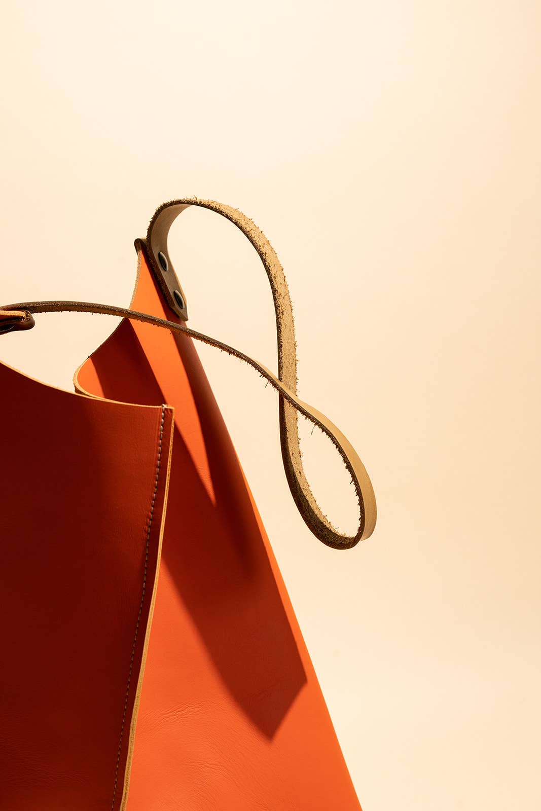 REMOVED BRAND - Wholesale Tote Bag - Women's - Leather Wedge Tote 16inch Papaya orange5