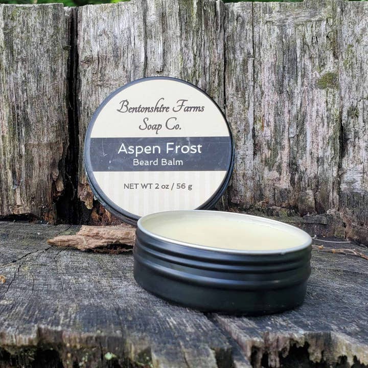 Aspen Frost Beard Balm for wholesale by Bentonshire Farms Soap Co.