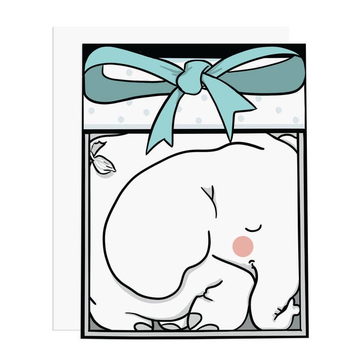 Tiny Elephant Greeting Card for wholesale by Ramus & Co.