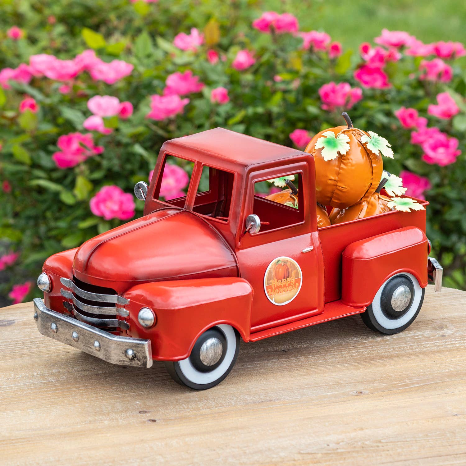 Zaer Ltd. International - Wholesale Christmas Decoration - Multi-Seasonal Iron Pickup Truck Glossy Red4