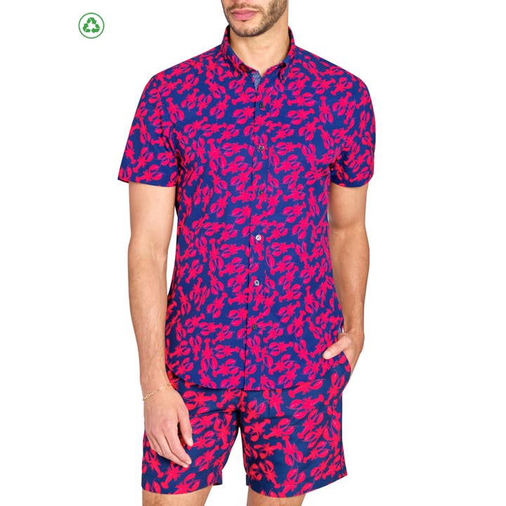 LOBSTER 4-WAY STRETCH RECYCLED SHORT SLEEVE SHIRT for wholesale by CON.STRUCT