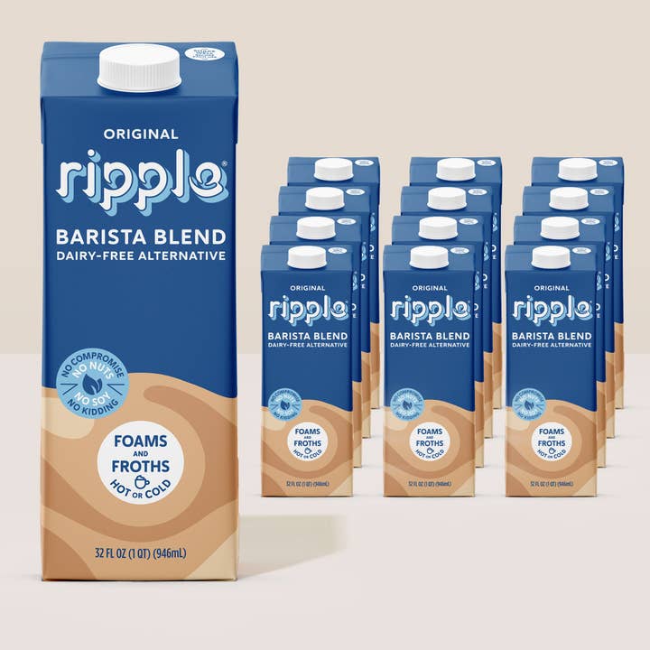 Ripple Foods - Wholesale Non-Dairy Milk - Ripple Shelf-Stable Barista Milk (2 Cases of 12)