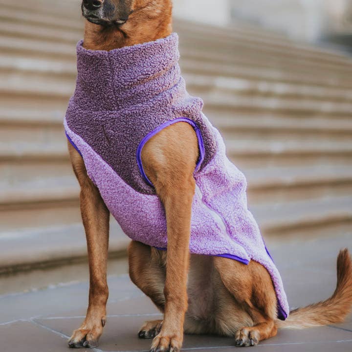 Lilac Fleece Vest for wholesale by Stylish Hound