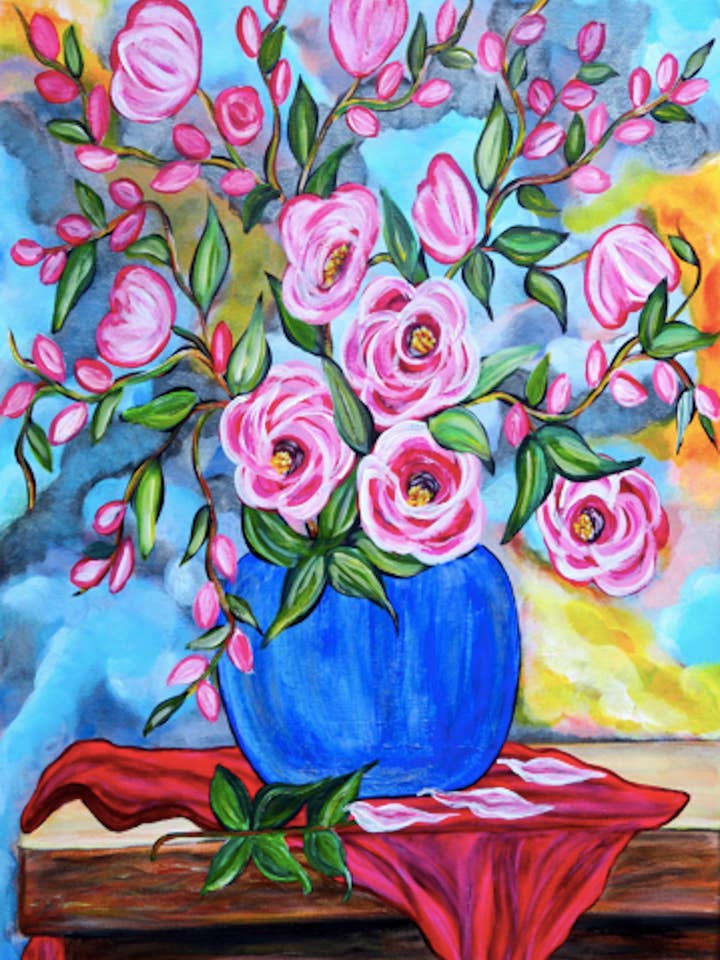 "Magnolia serenade" - greeting card for wholesale by Sublime Paintings by Gina N.J.