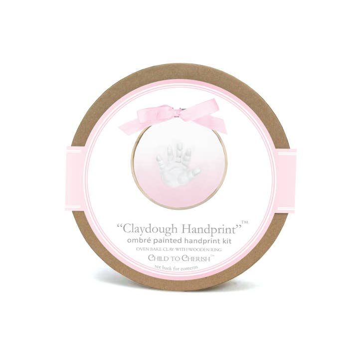Child To Cherish® – wholesale Hand- och fotavtryckskit - Barn och baby – Rosa Ombre Lerdough Handavtryckssats