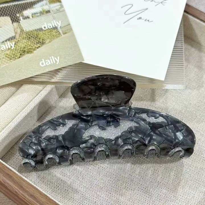 Otterware - Wholesale Hair Clip - Women's - Gothic Bat Hair Claw Clip | Large Halloween Updo Shark Clip2