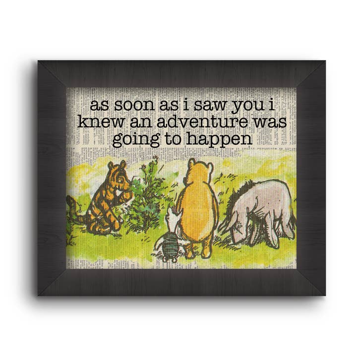 As Soon As I Saw You I Knew... - Winnie The Pooh for wholesale by Cecelia Rose Book Page Art