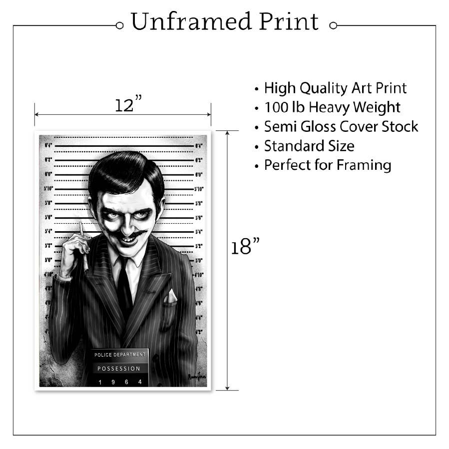 Black Market Art - Wholesale Art Print - GOMEZ - Gomez Addams Family TV Show Art Print2