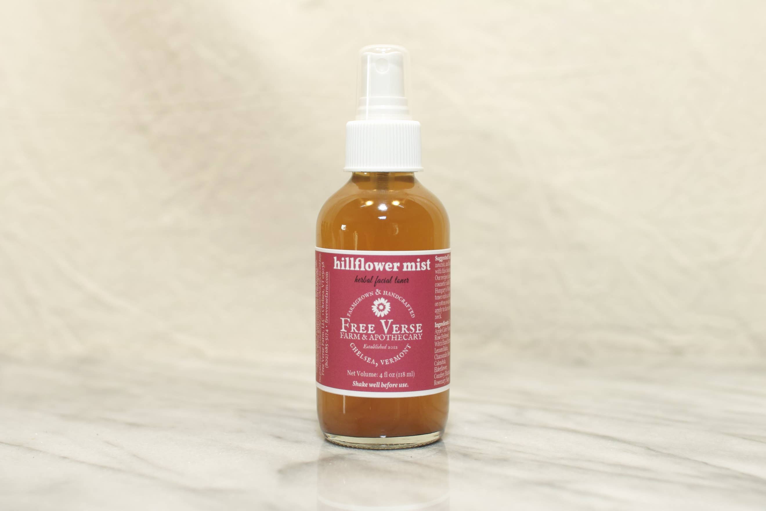 Free Verse Farm & Apothecary - Wholesale Facial Toner - Hillflower Mist (Rose Herbal Facial Toner)