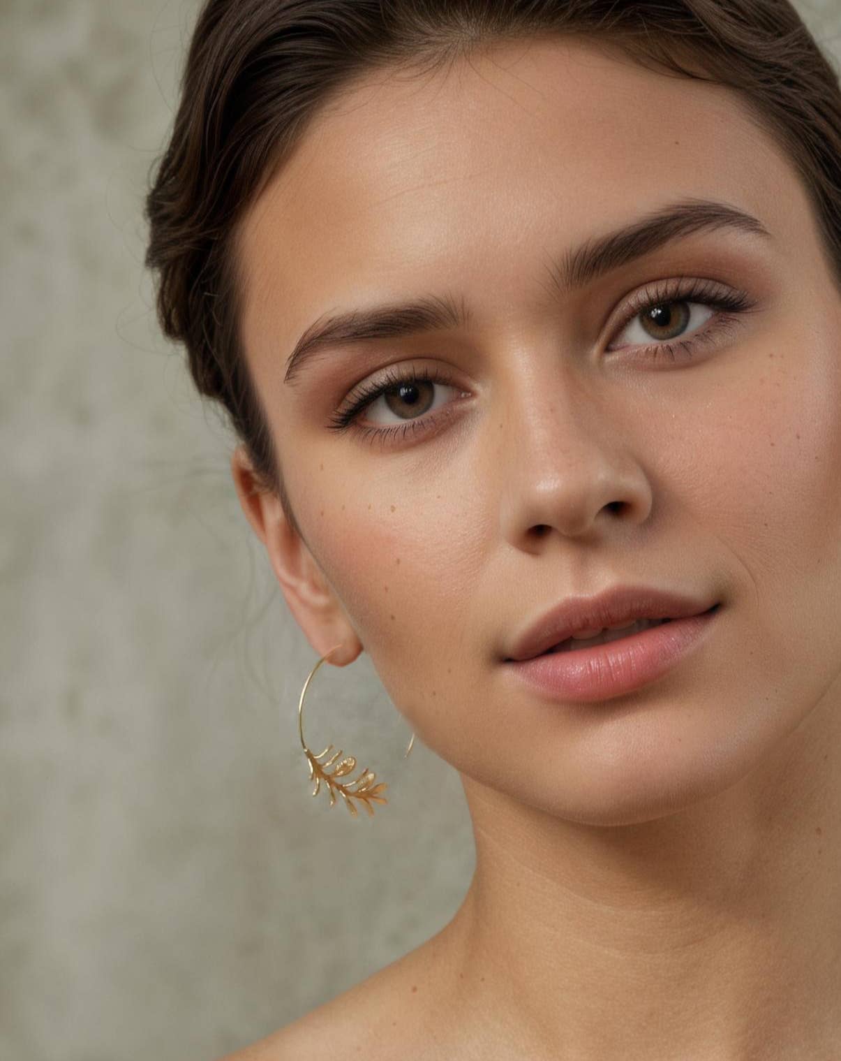 Silk Purse, Sow's Ear – wholesale Hoop-örhängen – Botaniska örhängen med rosmarinkvistar i mässing1