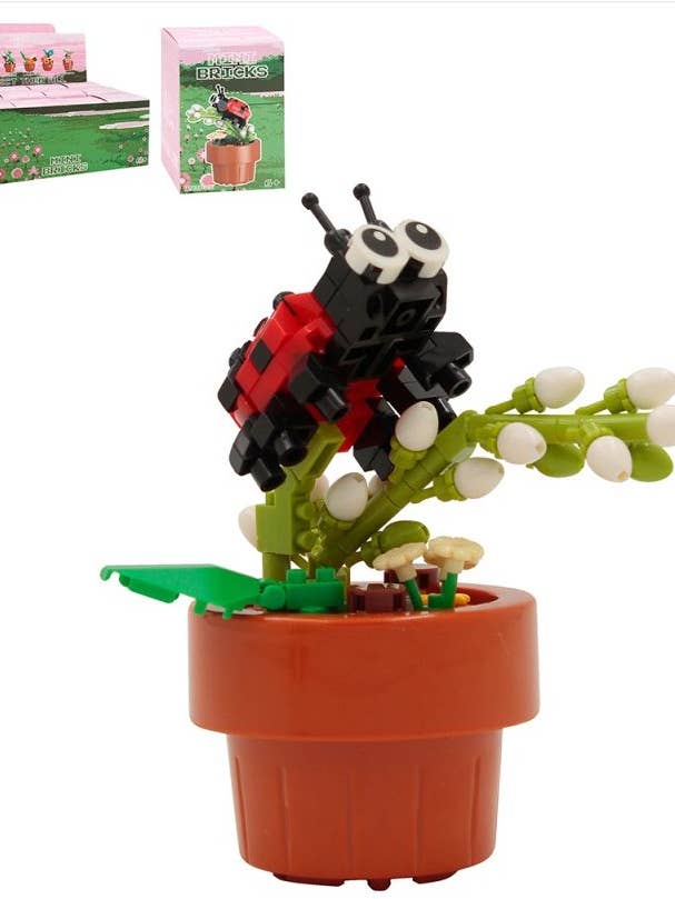 LP76544 - Flower With Lady Bird Mini Bricks for wholesale by David Fischhoff Ltd