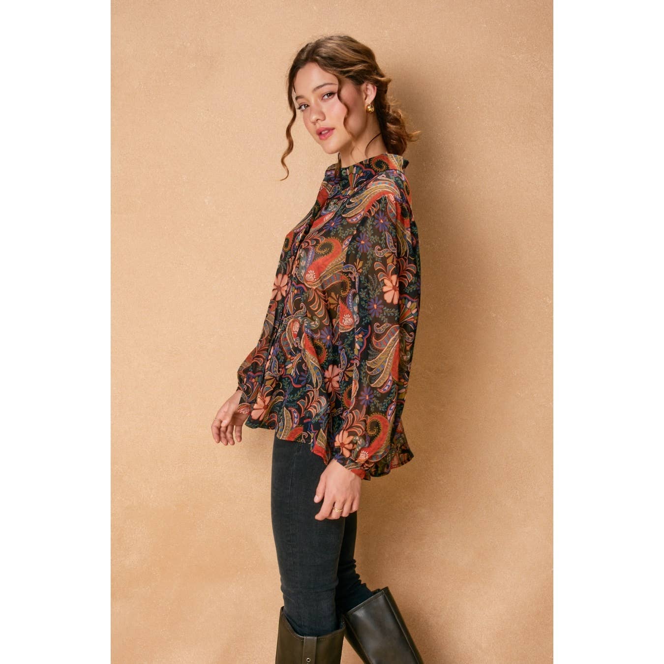 SECUOYA PROFUNDA Blusa con Bajo Acampanado por Todas Partes (1) de venta al por mayor en Faire1