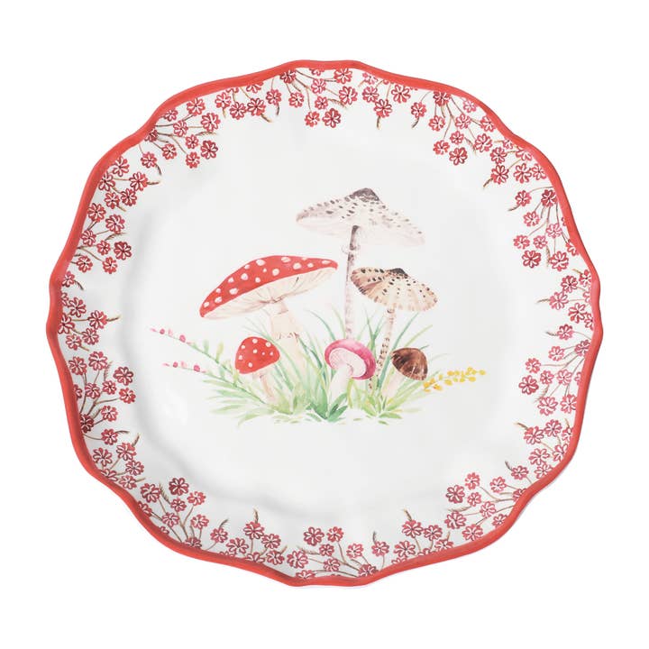 Mushroom 11" Melamine Plate for wholesale by Supreme Housewares