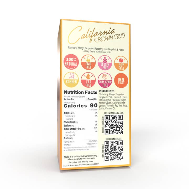 California Gummy Bears - Wholesale Gummy - FRUIT MIX GUMMY BEARS - Yellow & Bow - Limited Edition