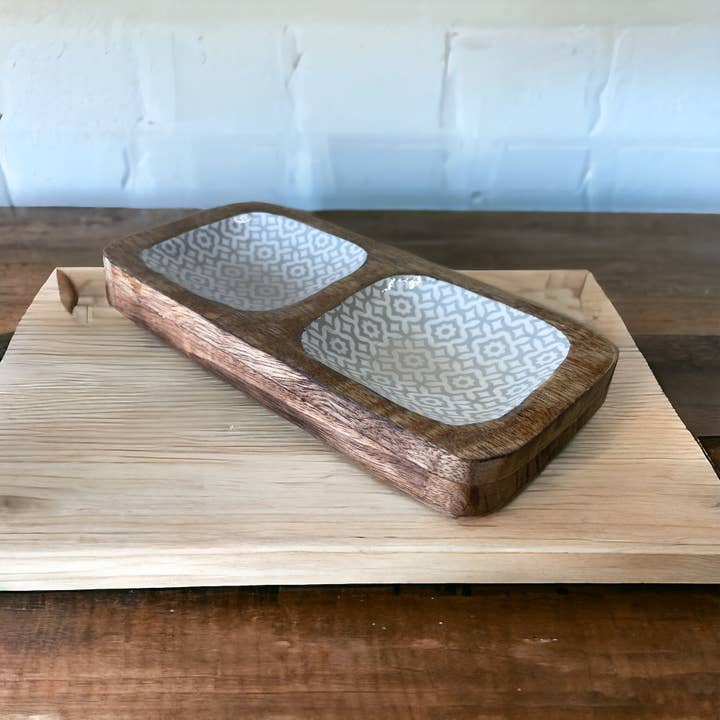Geko Products - Wholesale Serve Bowl - Wood Enamel Snack Bowls