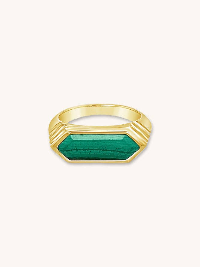 Bague Tucson - Malachite pour la vente par Sierra Winter Jewelry