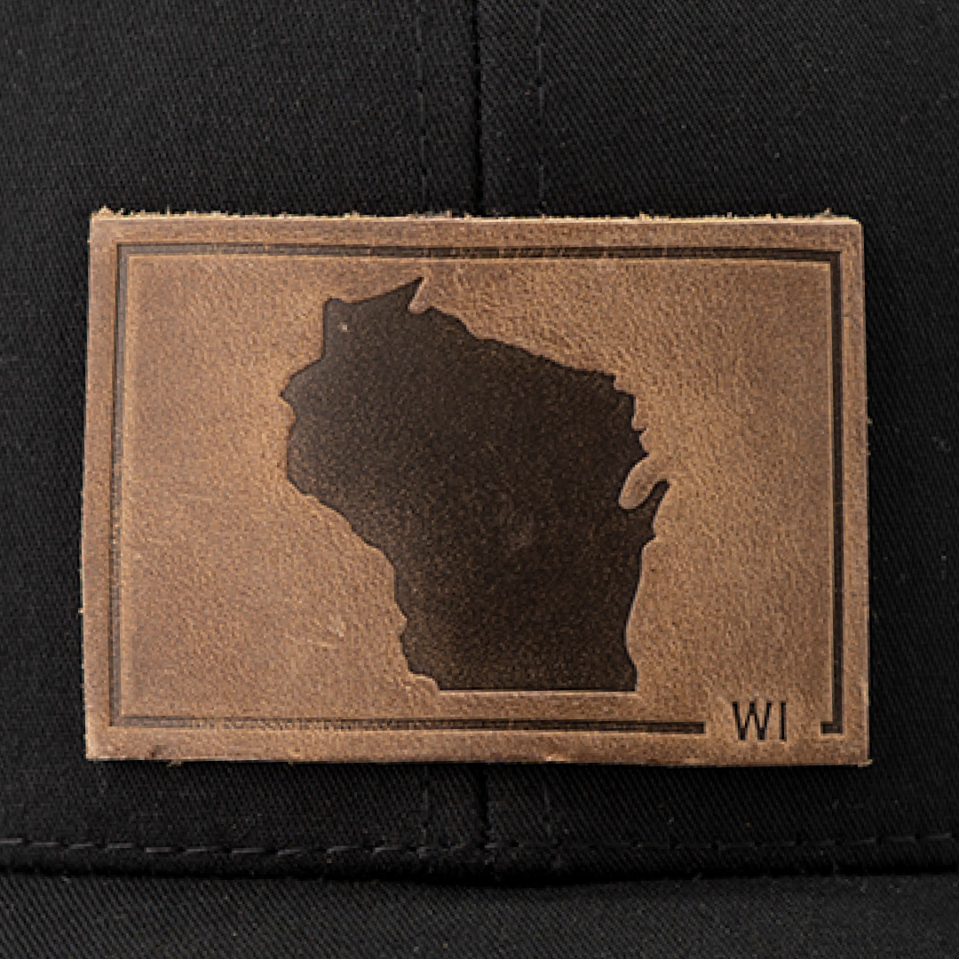 Range Leather Co. - Wholesale Trucker Hat - Unisex - Wisconsin Silhouette Hat | Leather Patch Trucker Hat6