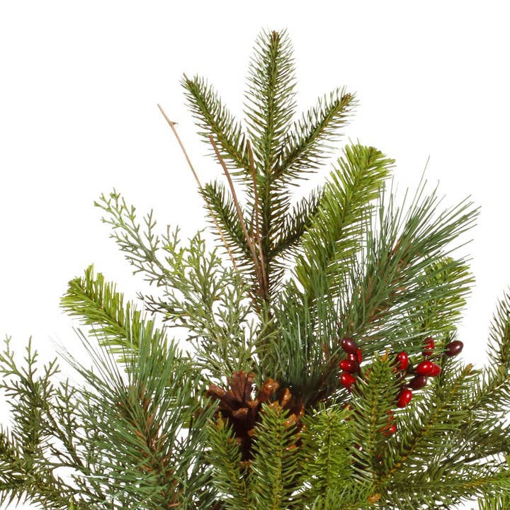 Green Vickerman 24" Artificial Cibola Mixed Berry Christmas Spray for wholesale on Faire1