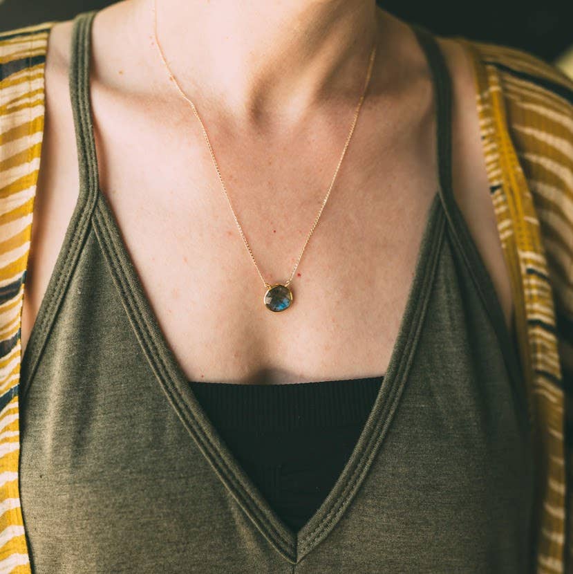 Crafts & Love - Wholesale Pendant/Charm Necklace - Lab Necklace - Bezel2