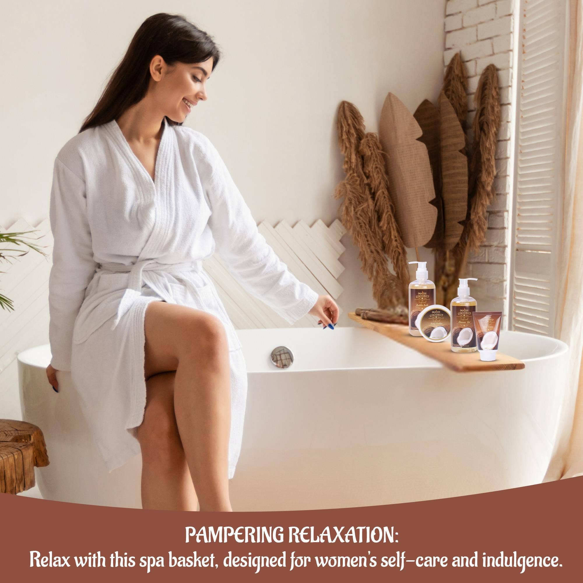 Matashi – wholesale Bad- och kroppsvårdsset – Lyxigt 8-delars kokosnötspa semester- och födelsedagspresenter för kvinnor5