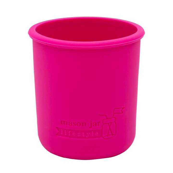 Mason Jar Lifestyle - Vente Housses de boisson - Manchon en silicone pour bocaux Mason d'une demi-pinte à bouche régulière de 8 oz10