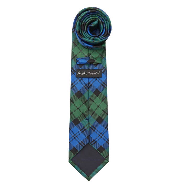 Jacob Alexander – wholesale Necktie – Men’s – Men's Woven Royal Tartans Plaid Tie35