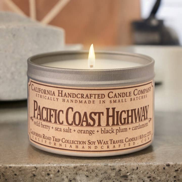 California Handcrafted - Wholesale Travel Candles - Pacific Coast Highway Coconut Apricot Travel Candle4