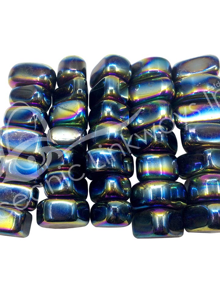 (KG)TRUMLADE STENAR - HEMATIT, REGNBÅGE MAGNETISK 15-25 MM för wholesale av Oceanic Linkways Inc