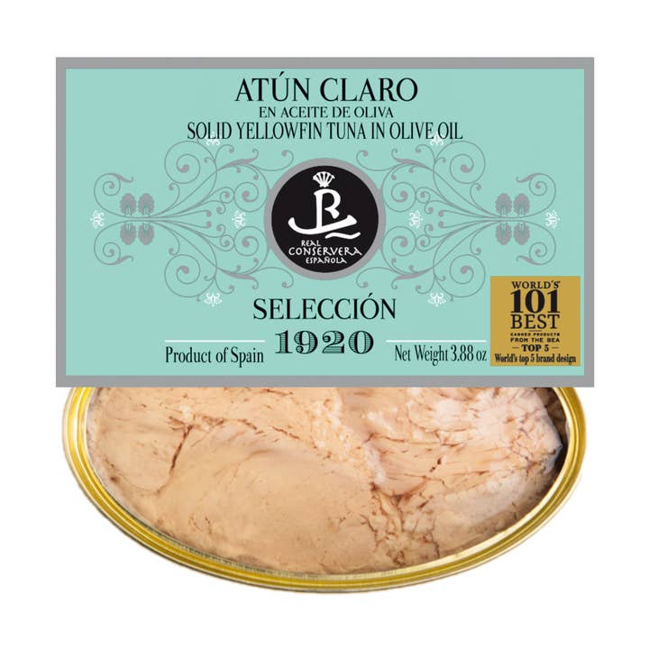 Real Conservera Selección 1920, Solid Yellowfin Tuna in O.O for wholesale by Spanish Colmado by Ibericos USA