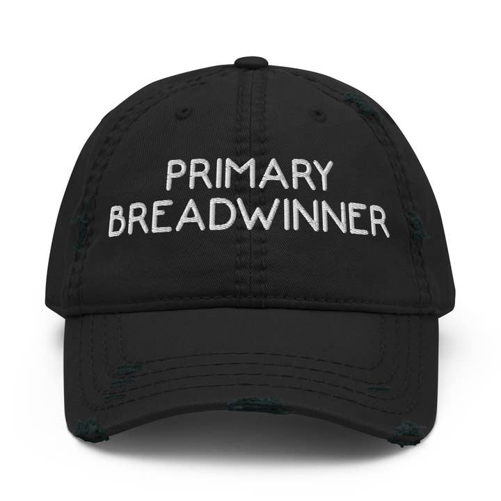Primary Breadwinner II distressed hat for wholesale by The VigilAuntie